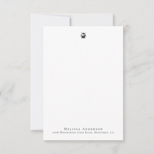 Correspondance Carte de note de signybug Vintage personnalisée (Devant)