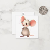 Correspondance Carte de note de souris mignonne (Devant/Arrière en situation)