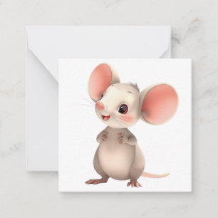 Correspondance Carte de note de souris mignonne