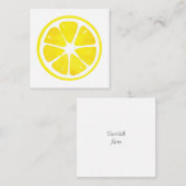Correspondance Carte de note de tranche de citron d'aquarelle (Devant / Derrière)