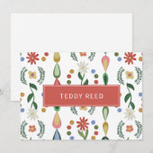 Correspondance Carte de note de verdure personnalisée Fleurs Whim (Devant / Derrière)