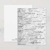 Correspondance Carte de note d'écorce de bouleau (Devant / Derrière)