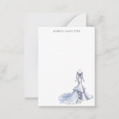 Correspondance Carte de note d'esquisse de robe de Mariage person (Devant)