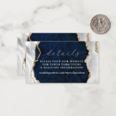 Correspondance Carte de note Détails de l'Agate en marbre, blanc (Devant/Arrière en situation)