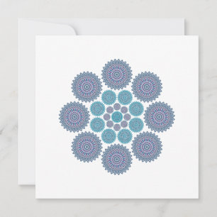Correspondance Carte de note d'Harmonie de tournesol en bleu et T