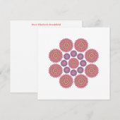 Correspondance Carte de note d'Harmonie de tournesol en Rose et L (Devant / Derrière)