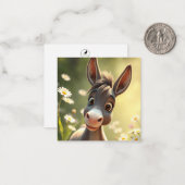 Correspondance Carte de note Donkey Cute (Devant/Arrière en situation)