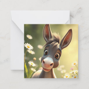 Correspondance Carte de note Donkey Cute