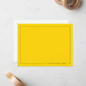 Correspondance Carte de note d'or moderne personnalisée (Devant/Arrière en situation)