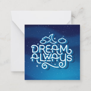 Correspondance Carte de note Dream Always / Papier à lettres