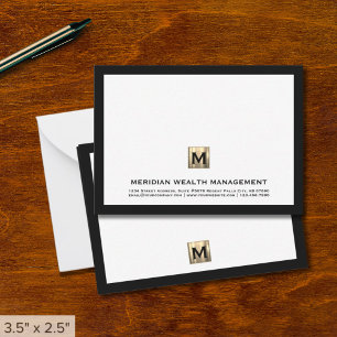 Correspondance Carte de note du planificateur financier Monogramm