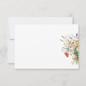 Correspondance Carte de note élégante Boho de fleurs sauvages (Dos)