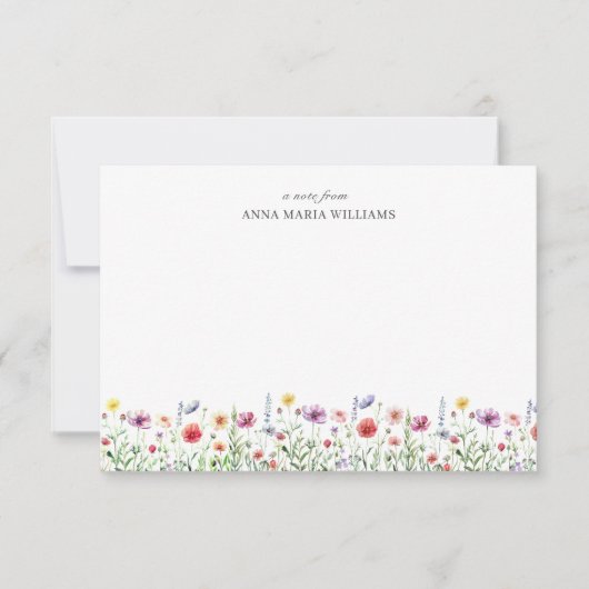 Correspondance Carte de note élégante florale chic (Devant)