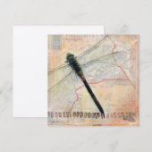 Correspondance Carte de note Flat Dragonfly (Devant / Derrière)