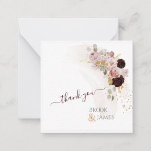 Correspondance Carte de note Fleurs d'automne Bohème rustique de 