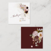 Correspondance Carte de note Fleurs d'automne Bohème rustique de  (Devant / Derrière)