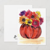 Correspondance Carte de note Fleurs de citrouille vierge à l'inté (Devant / Derrière)