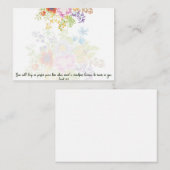 Correspondance Carte de note florale de l'aquarelle de printemps (Devant / Derrière)