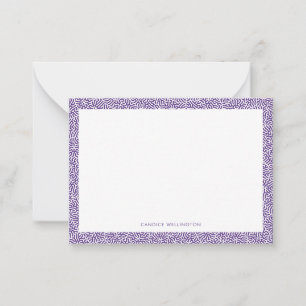 Correspondance Carte de note géométrique Abstraite Funky Purple m