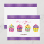 Correspondance Carte de note "Heart" Cupcakes (Devant / Derrière)