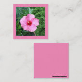 Correspondance Carte de note Hibiscus rose (Devant / Derrière)