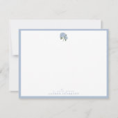 Correspondance Carte de note Hortensia Bleue (Devant)