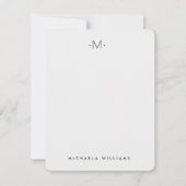 Correspondance Carte de note initiale et de nom moderne subtile (Devant)