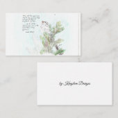 Correspondance Carte de note inspirante avec oiseau (Devant / Derrière)