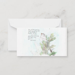 Correspondance Carte de note inspirante avec oiseau
