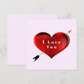 Correspondance Carte de note "Je t'aime" (Devant / Derrière)