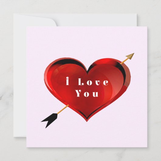 Correspondance Carte de note "Je t'aime" (Devant)