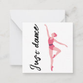 Correspondance Carte de note Just Dance Ballerina | Ballet élégan (Devant)