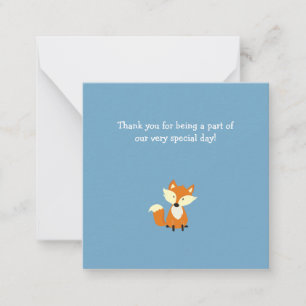 Correspondance Carte de note Little Fox Mini Thank You