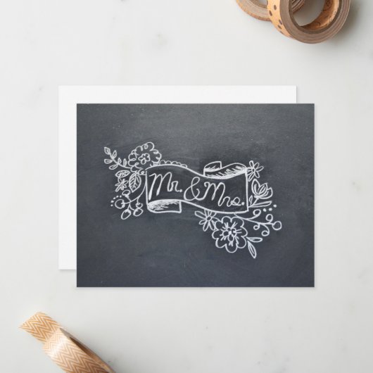 Correspondance Carte de note M & Mme (Devant/Arrière en situation)