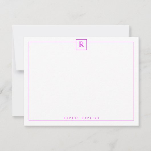 Correspondance Carte de note Magenta de la frontière carré (Devant)