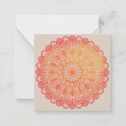 Correspondance Carte de note Mandala (Devant)