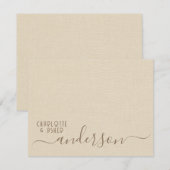 Correspondance Carte de note Mariage à deux mois (Devant / Derrière)