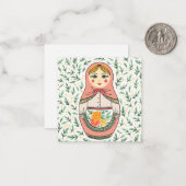 Correspondance Carte de note Matreshka (Devant/Arrière en situation)