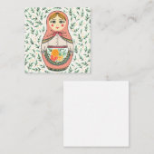 Correspondance Carte de note Matreshka (Devant / Derrière)