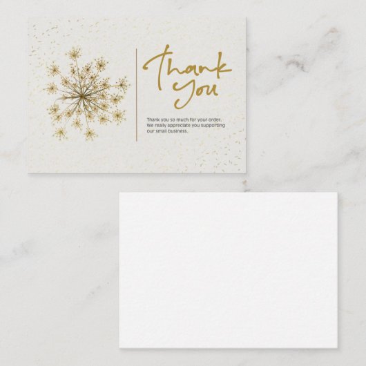 Correspondance Carte de note Merci (Devant / Derrière)