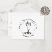 Correspondance Carte de note Merci à l'électricien (Devant/Arrière en situation)