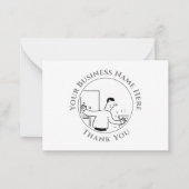 Correspondance Carte de note Merci au plombier (Devant)