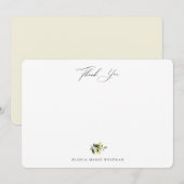 Correspondance Carte de note Merci aux citrons botaniques (Devant / Derrière)