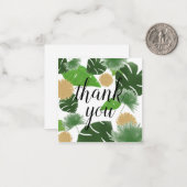 Correspondance Carte de note Merci pour l'impression Palm (Devant/Arrière en situation)