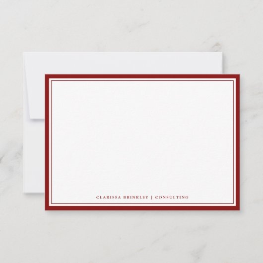 Correspondance Carte de note minimale à plat de marron (Devant)