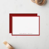 Correspondance Carte de note minimale à plat de marron (Devant/Arrière en situation)