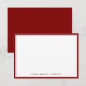 Correspondance Carte de note minimale à plat de marron (Devant / Derrière)