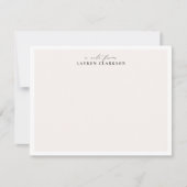 Correspondance Carte de note minimale rose script (Devant)