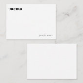 Correspondance Carte de note minimale simple du gestionnaire de m (Devant / Derrière)