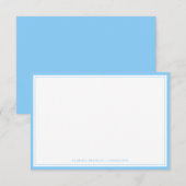 Correspondance Carte de note minimale Sky Blue Flat (Devant / Derrière)